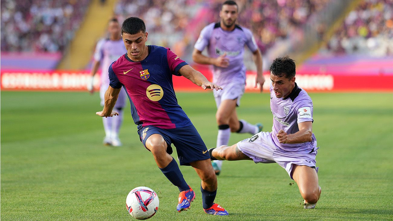 Pedri González durante el Barça-Athletic (2-1)