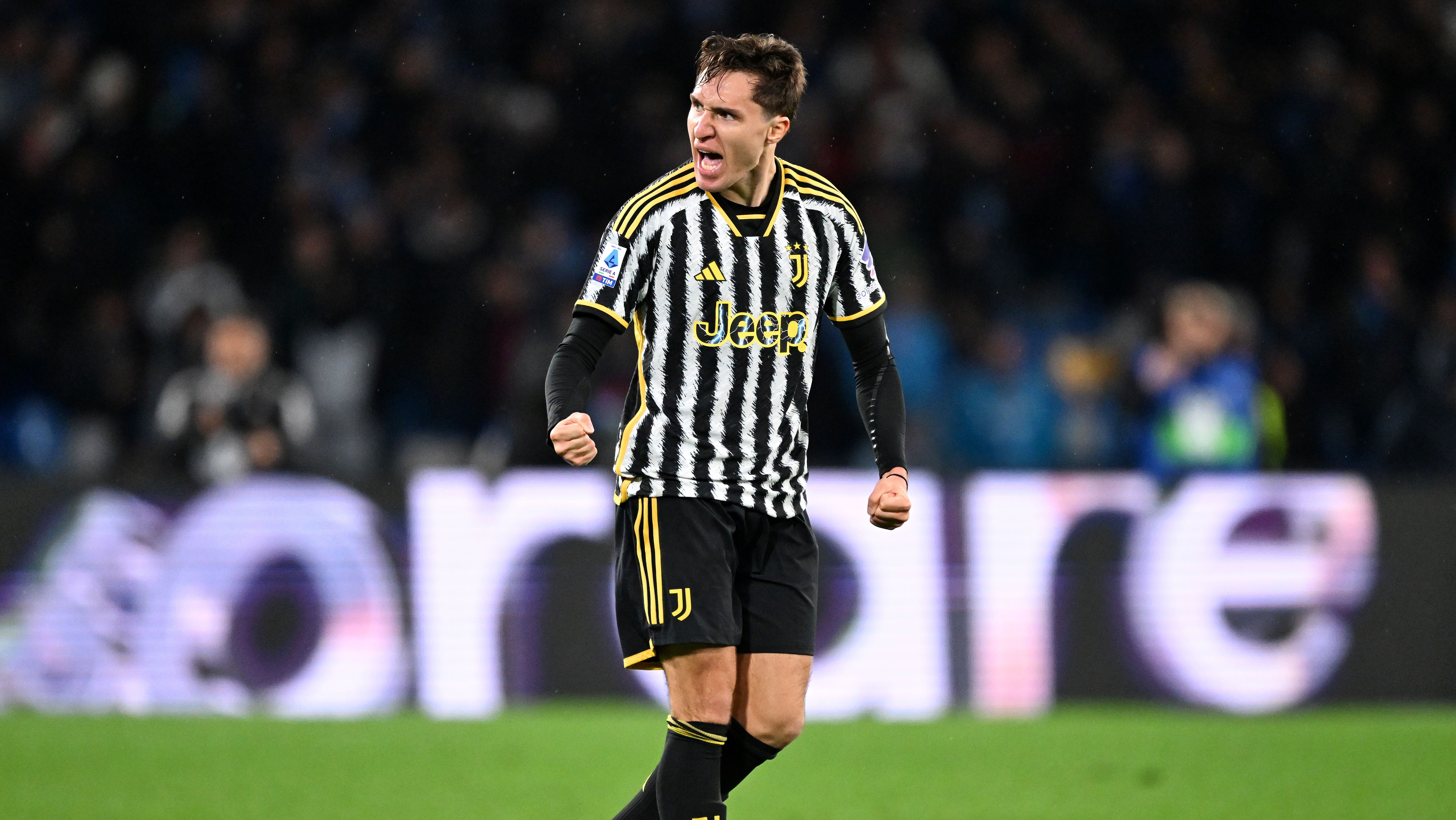 Federico Chiesa en un partido de la Juventus