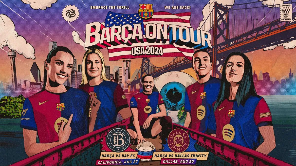 Anuncio del FC Barcelona Femenino en Tour por Estados Unidos