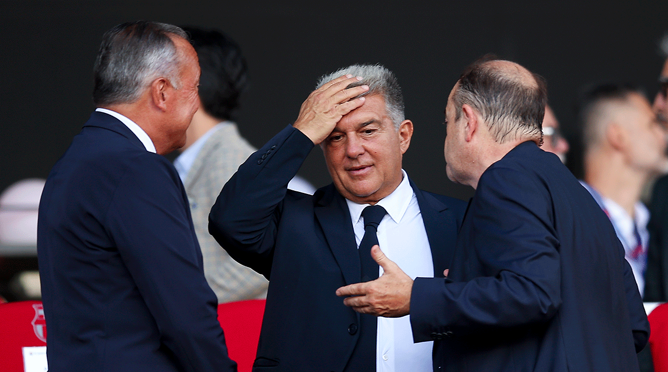 Joan Laporta, presidente del FC Barcelona, en el Trofeo Joan Gamper