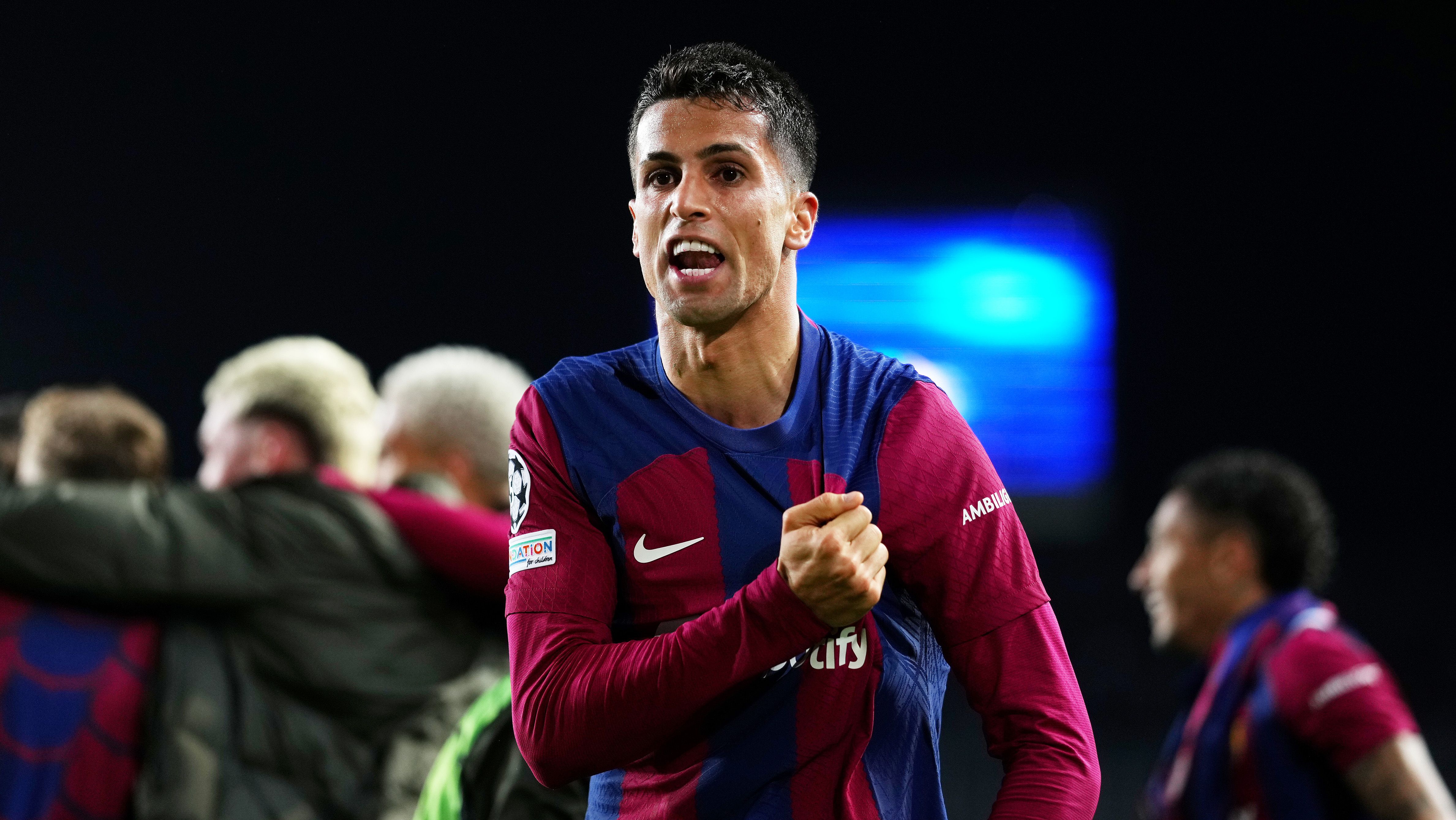 Joao Cancelo en un partido del FC Barcelona