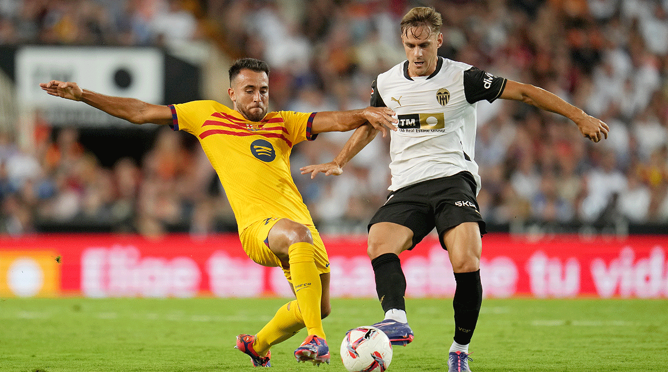 Eric Garcia en un partido contra el Valencia