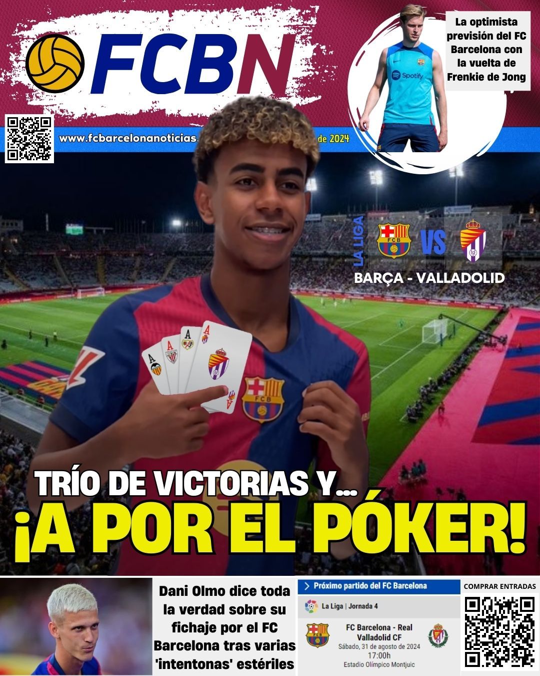 Portada de FCBN 31/08/2024: TRÍO DE VICTORIAS Y... ¡A POR EL PÓKER!