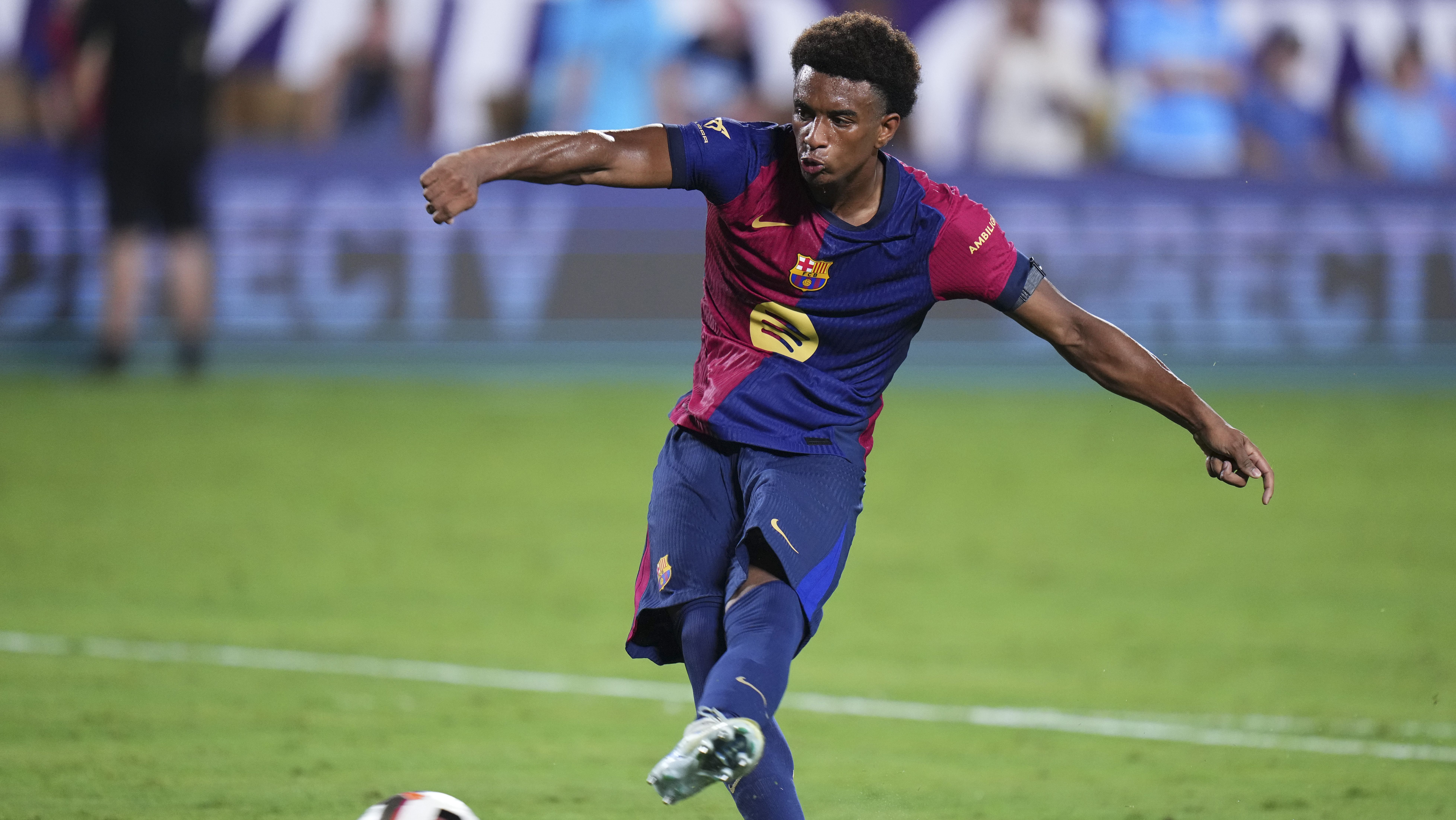 Alejandro Balde en el partido entre el FC Barcelona y el Manchester City