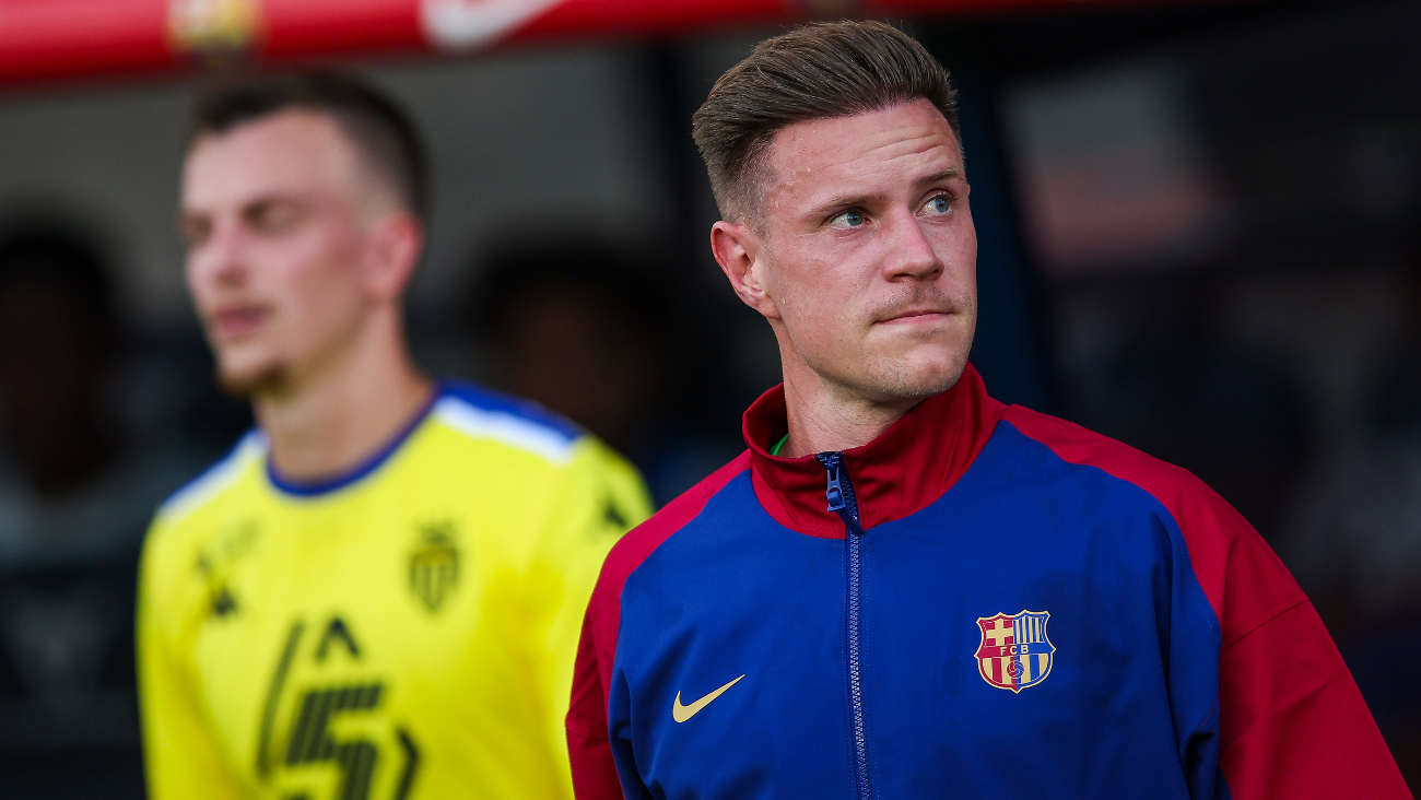 Marc André ter Stegen en la presentación de la plantilla del FC Barcelona en el Trofeo Joan Gamper 2024 25