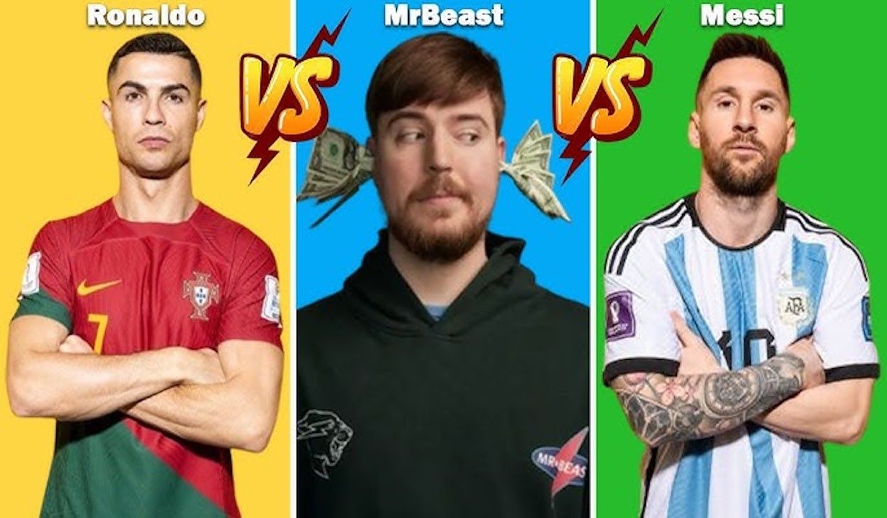 MrBeast elige al mejor jugador de la historia: ¿Messi o Cristiano Ronaldo?