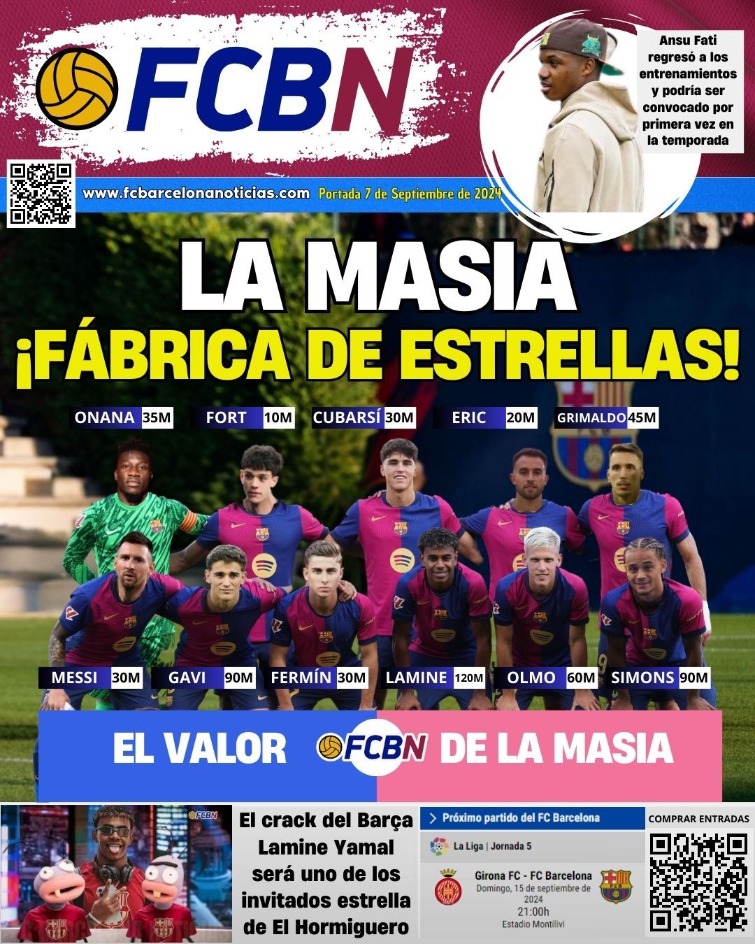 Portada de FCBN 07/09/2024: LA MASIA ¡FÁBRICA DE ESTRELLAS!