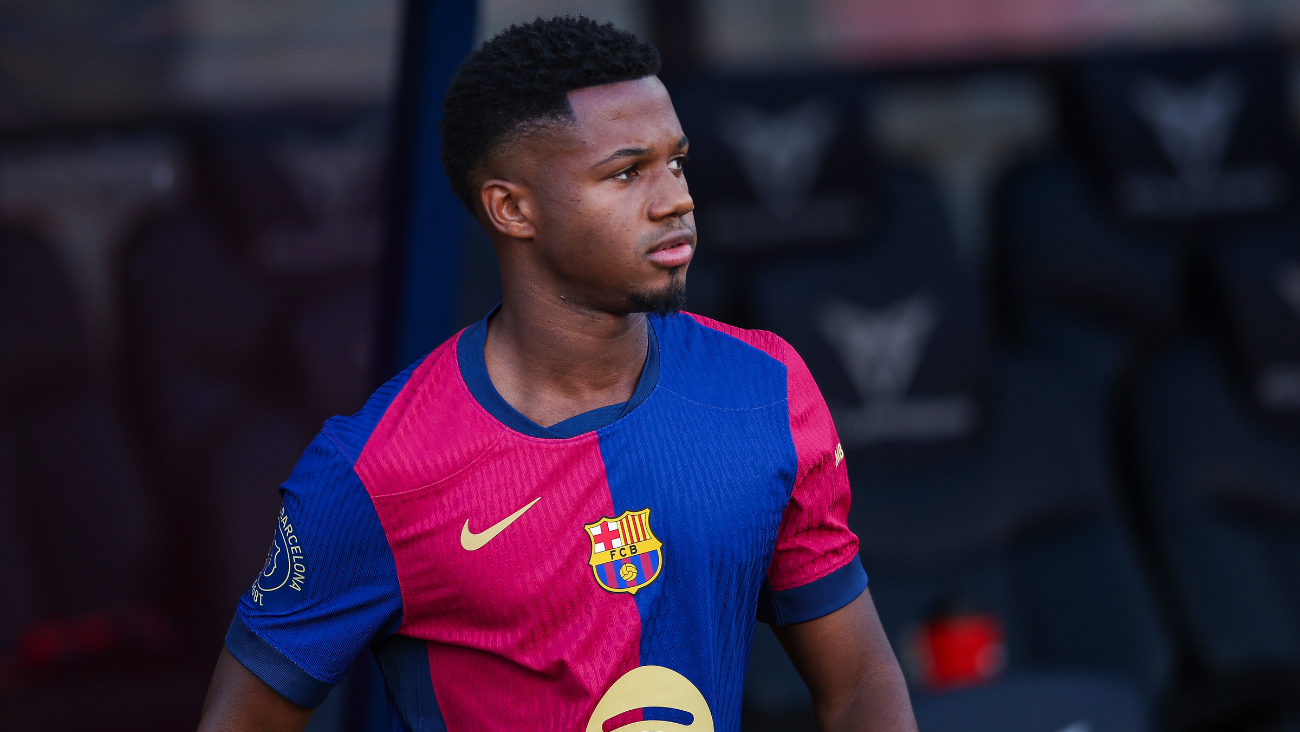 Ansu Fati en la presentación de la plantilla del FC Barcelona en el Trofeo Joan Gamper ante el AS Mónaco