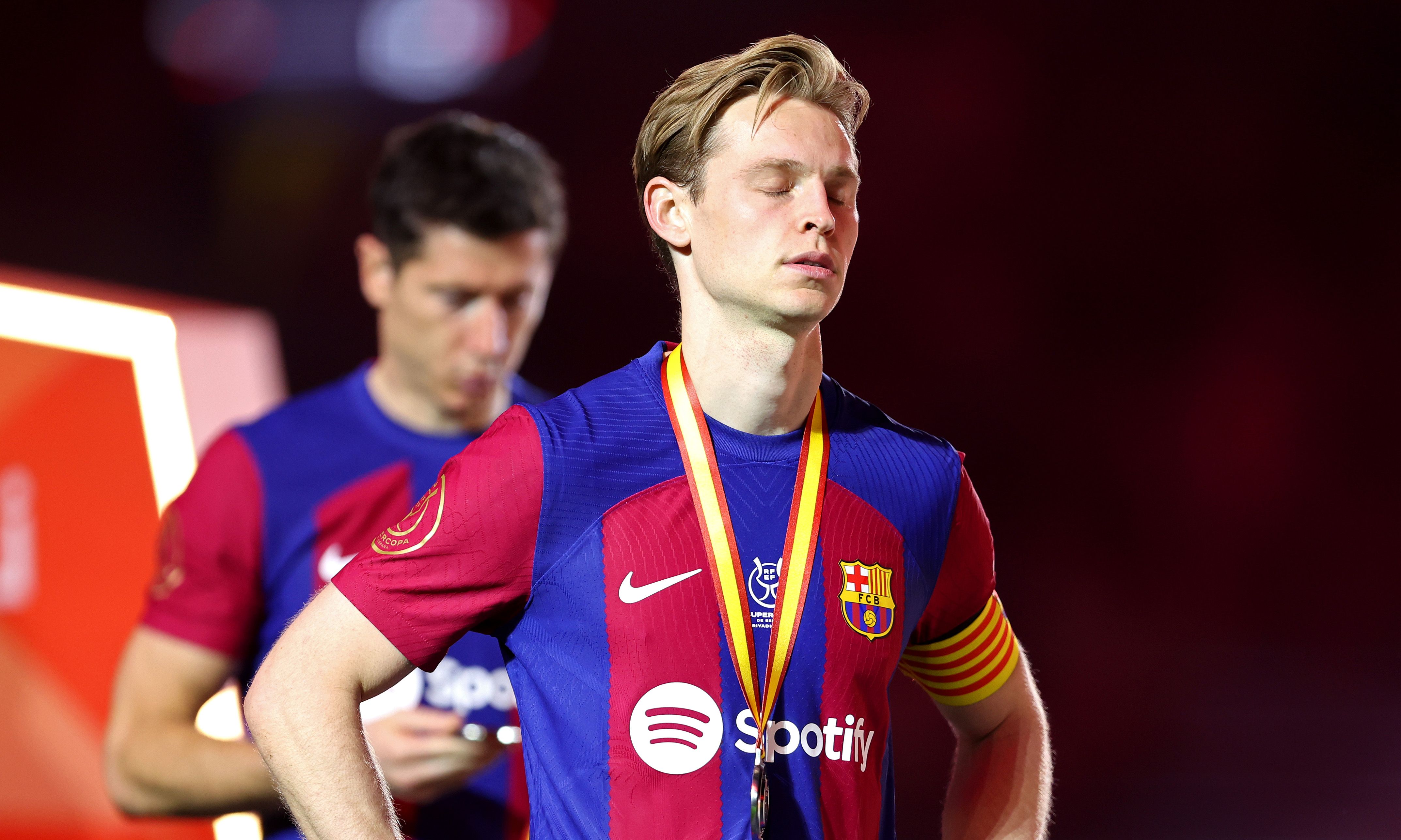 Frenkie de Jong en la Supercopa de España con el FC Barcelona