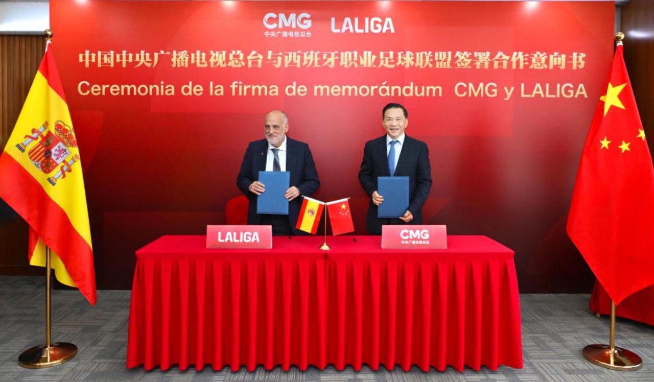 Javier Tebas anuncia que LaLiga será transmitida gratis en China