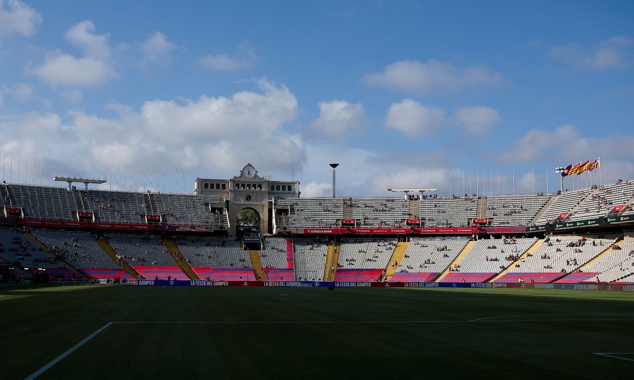 Las gradas de Montjuïc en el Trofeu Joan Gamper