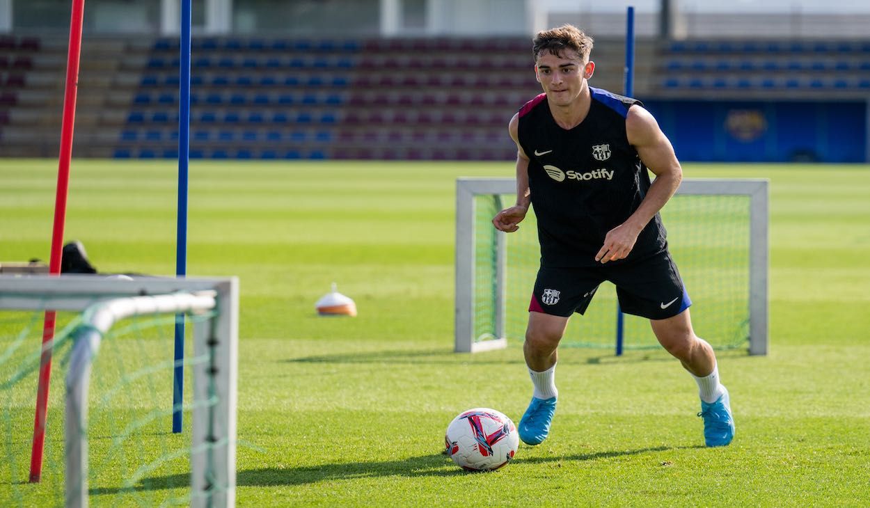 gavi entrenamiento fc barcelona