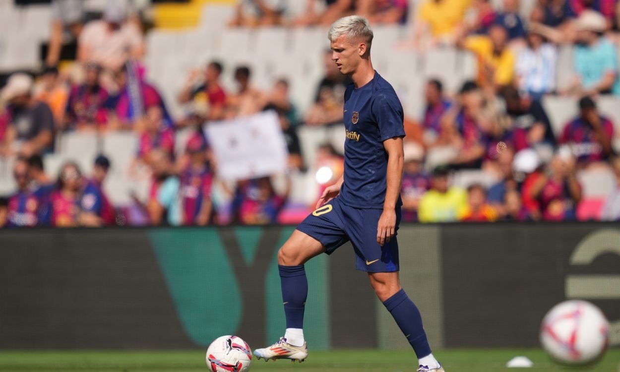 Dani Olmo entrenando