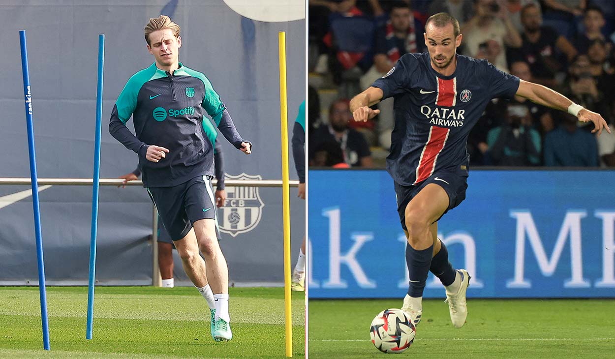 Frenkie de Jong y Fabián Ruiz con el Barça y el PSG