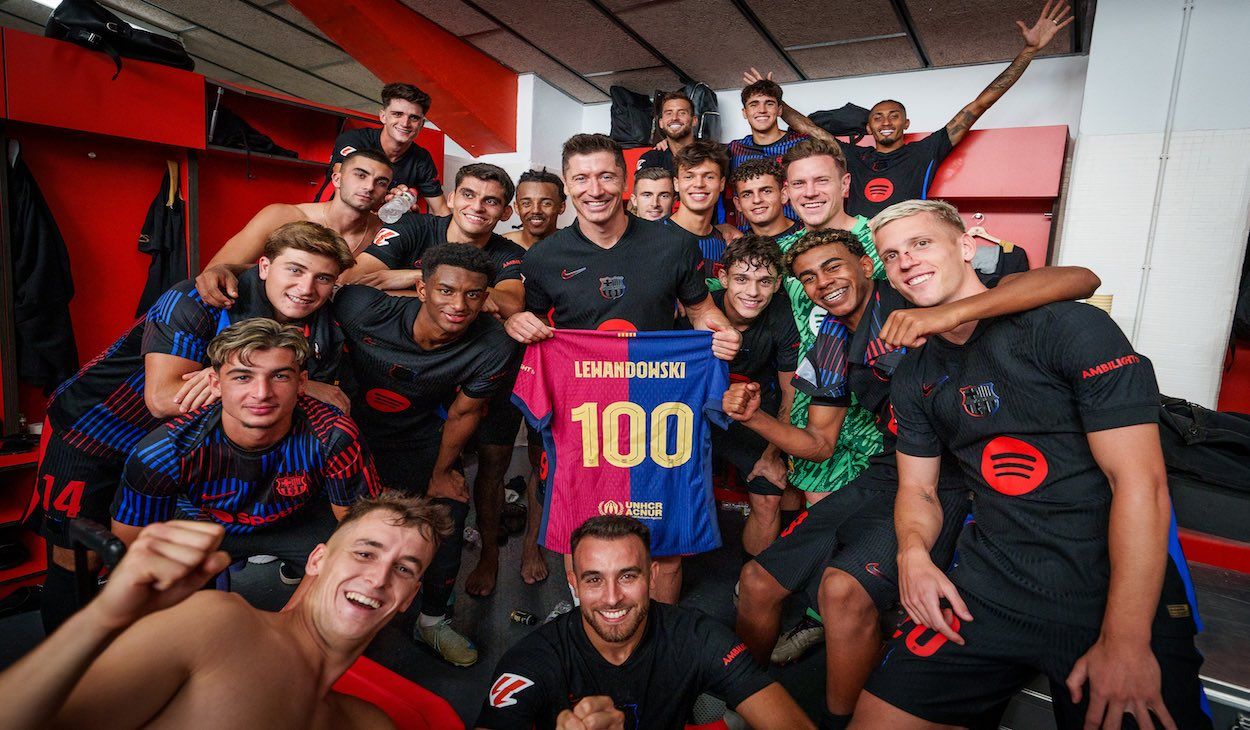 Robert Lewandowski 100 partidos FC Barcelona