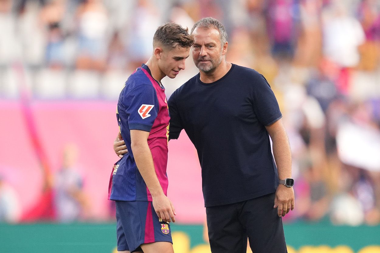 Hansi Flick y Fermín López FC Barcelona