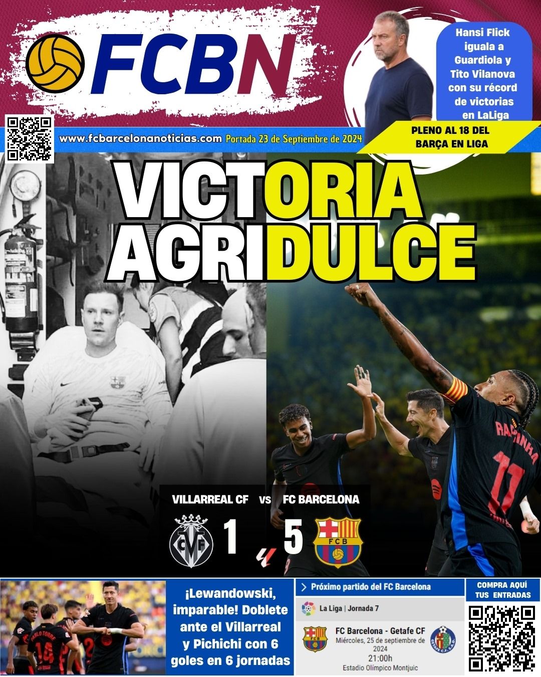 Portada de FCBN 23/09/2024: UNA VICTORIA AGRIDULCE