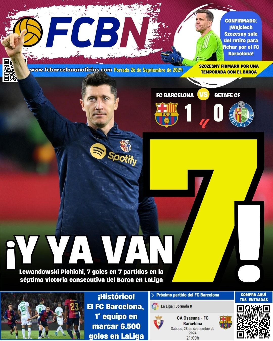 portada fcbn 26 09 2024 barcelona 1 0 getafe liga