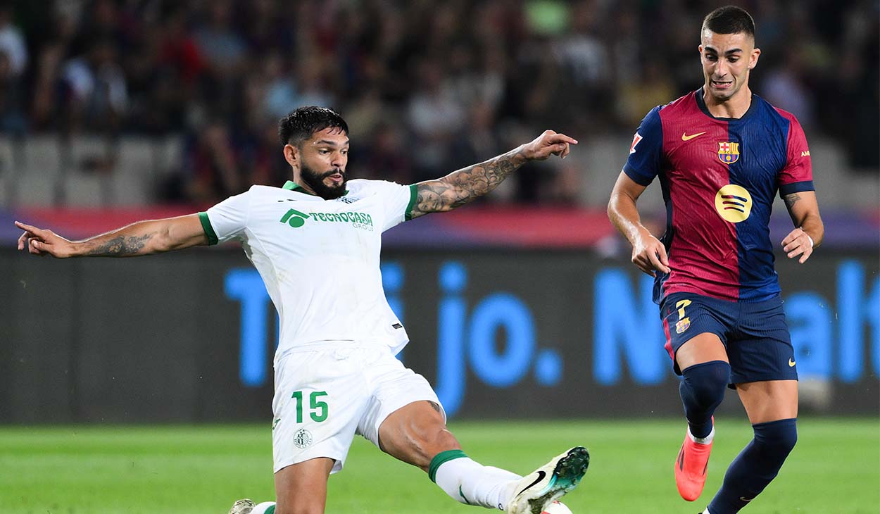 Ferran Torres durante el Barça-Getafe