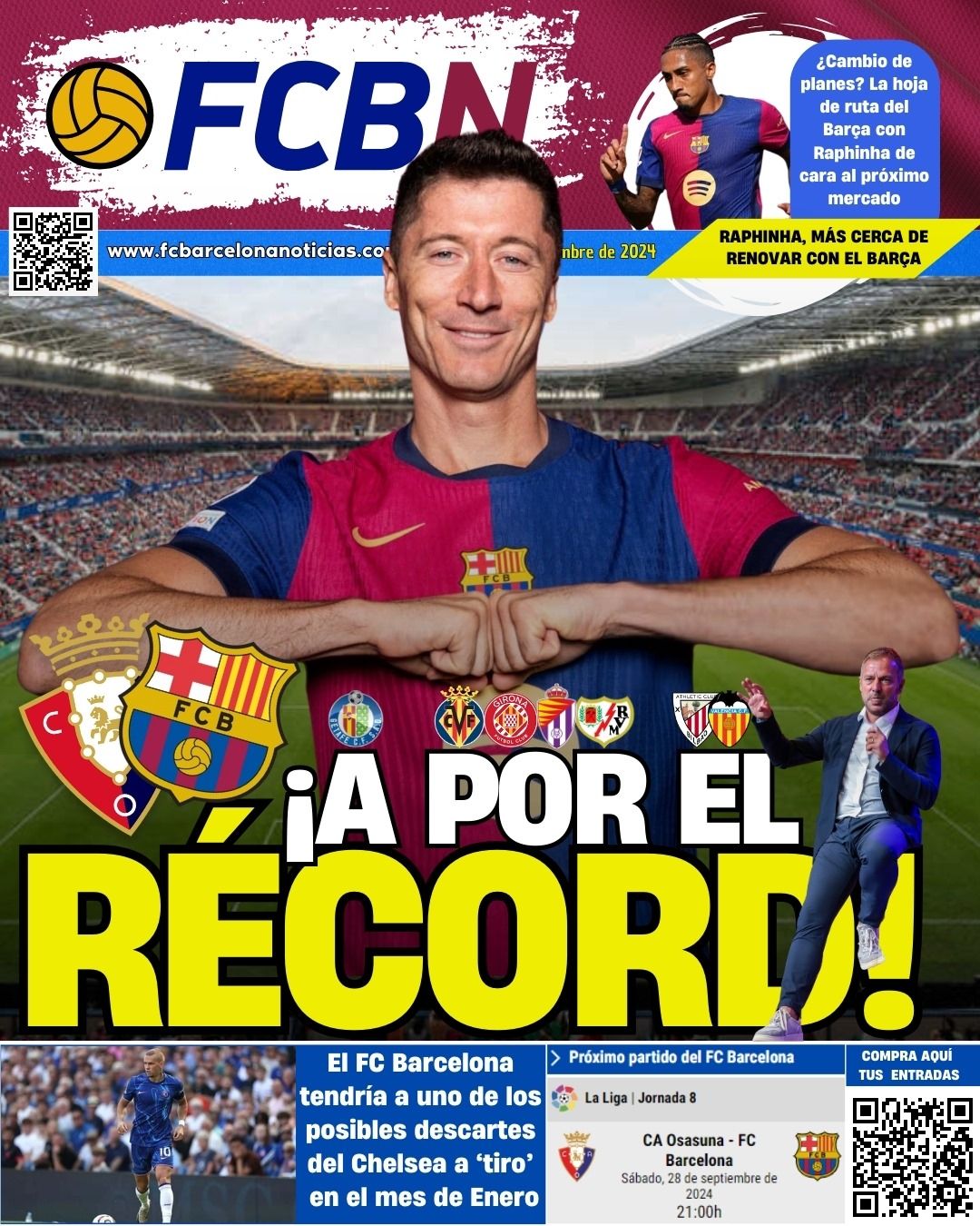 Portada de FCBN 28/09/2024: OSASUNA-BARÇA ¡A POR EL RÉCORD!