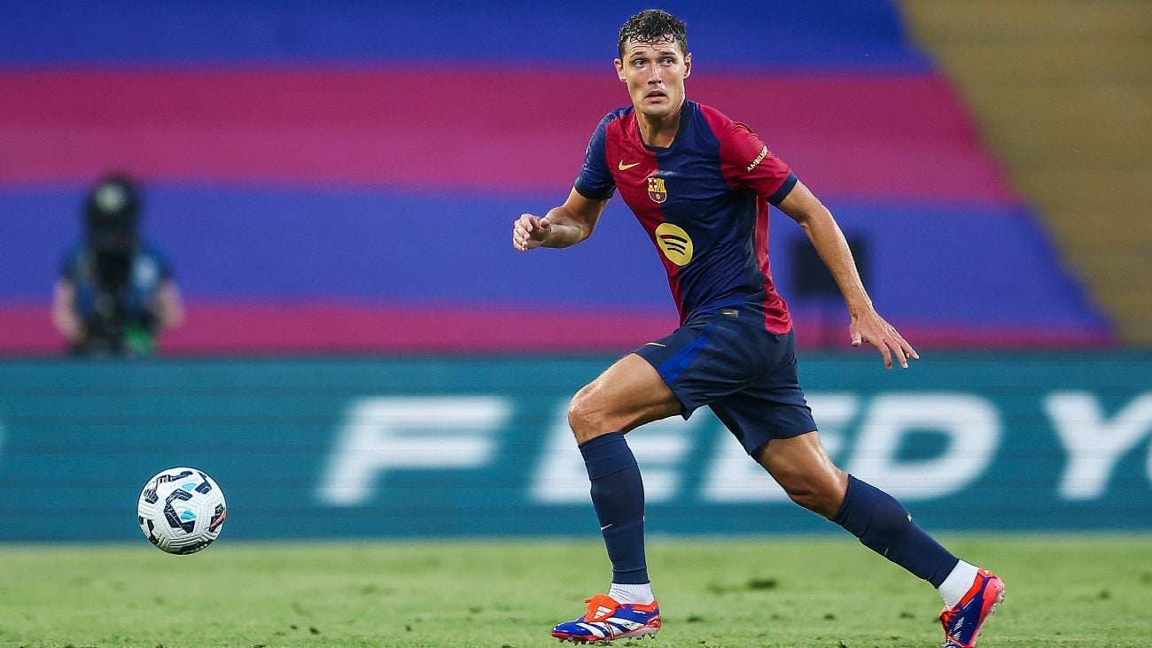 Andreas Christensen en el duelo entre el Mónaco y el FC Barcelona en Trofeo Joan Gamper 2024 25