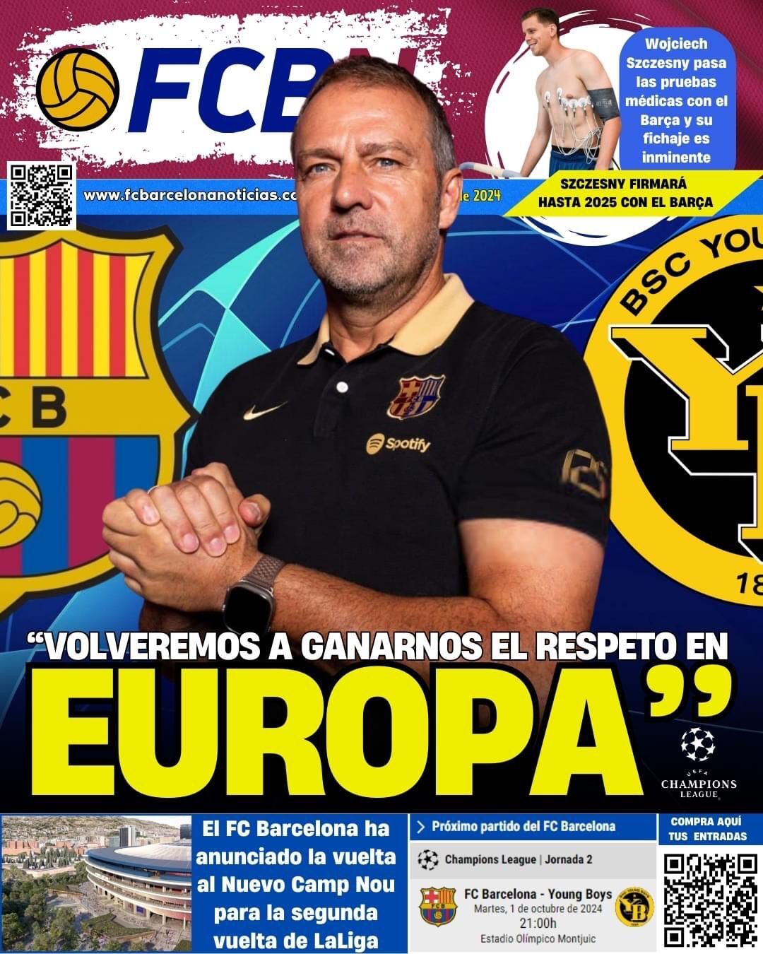 Portada de FCBN 01/10/2024: VOLVEREMOS A GANARNOS EL RESPETO DE EUROPA