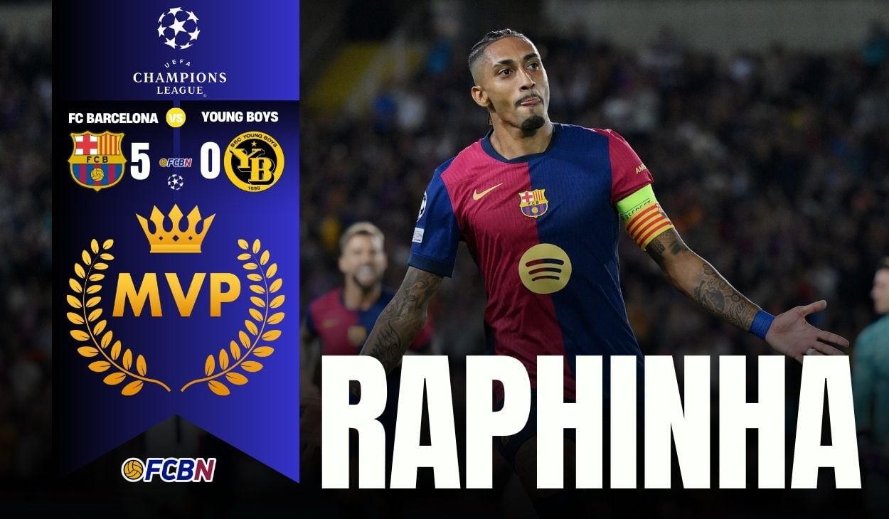 Raphinha, el 'MVP' del Barça-Young Boys (5-0)