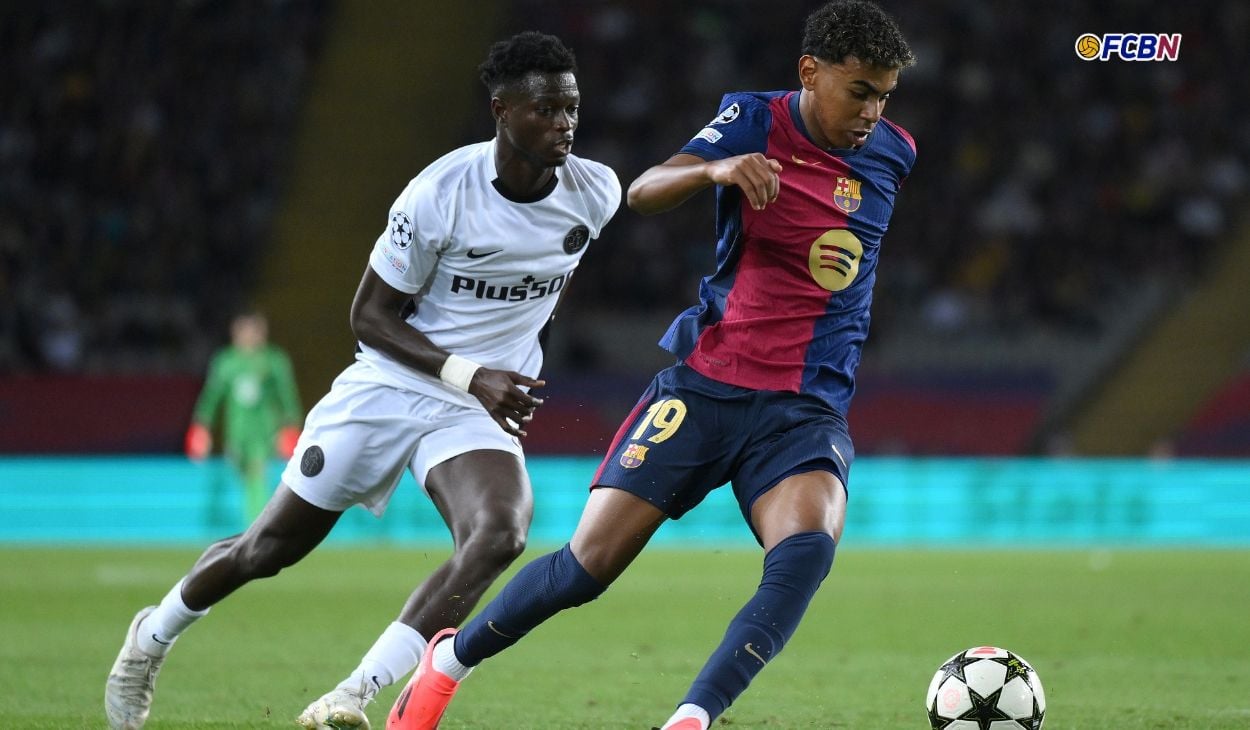 Lamine Yamal durante el Barça-Young Boys (5-0)