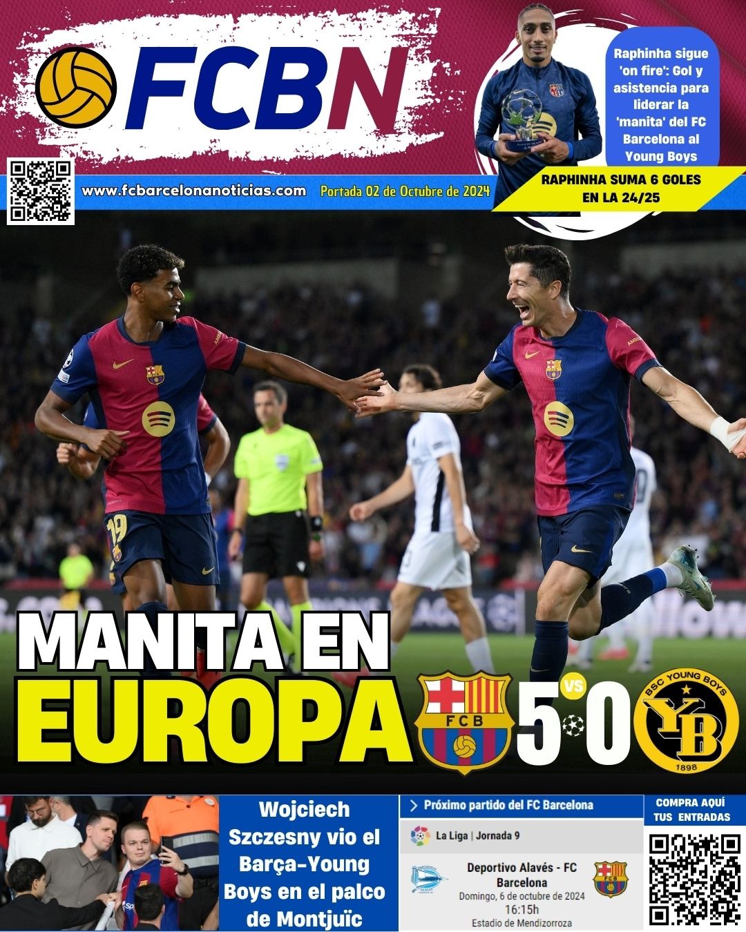 Portada de FCBN 02/10/2024: MANITA EN EUROPA (BARÇA 5-0 YOUNG BOYS)