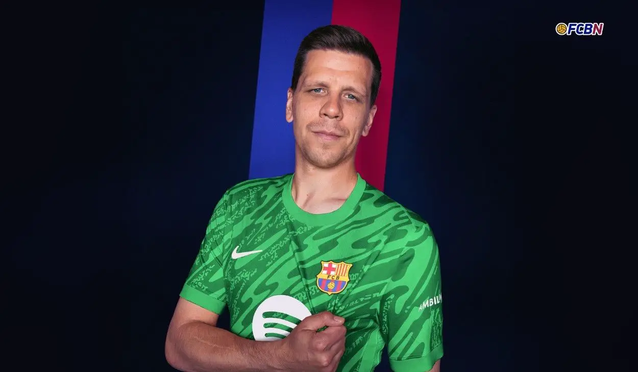 Wojciech Szczęsny vistiendo la camiseta del FC Barcelona