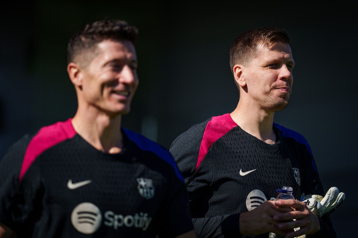 Primer entrenamiento de Wojciech Szczesny con el Barcelona