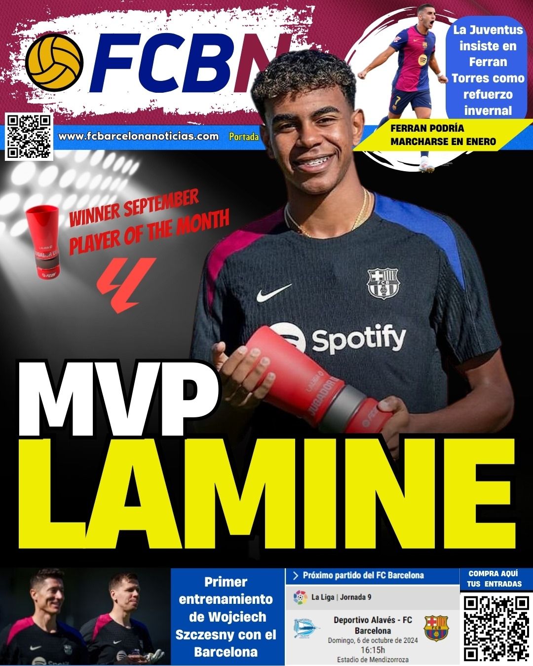 Portada de FCBN 05/10/2024: LAMINE YAMAL MVP