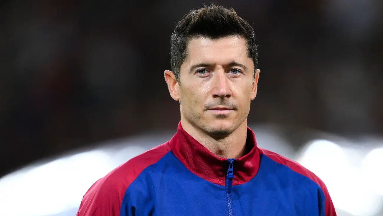 Robert Lewandowski en el duelo entre el FC Barcelona y el BSC Young Boys en la UEFA Champions League 2024 25