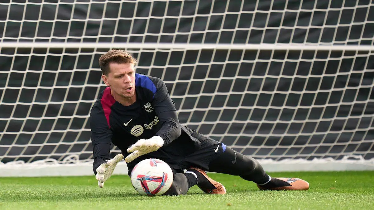 Szczesny entrenando con el FC Barcelona