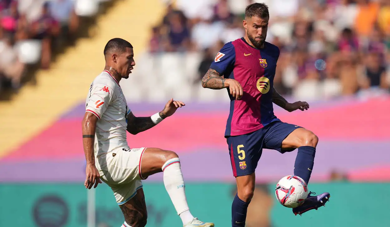 Iñigo Martínez durante un Barça-Valladolid