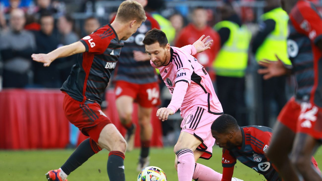 Leo Messi en el duelo entre el Inter Miami y el Toronto FC en la Major League Soccer