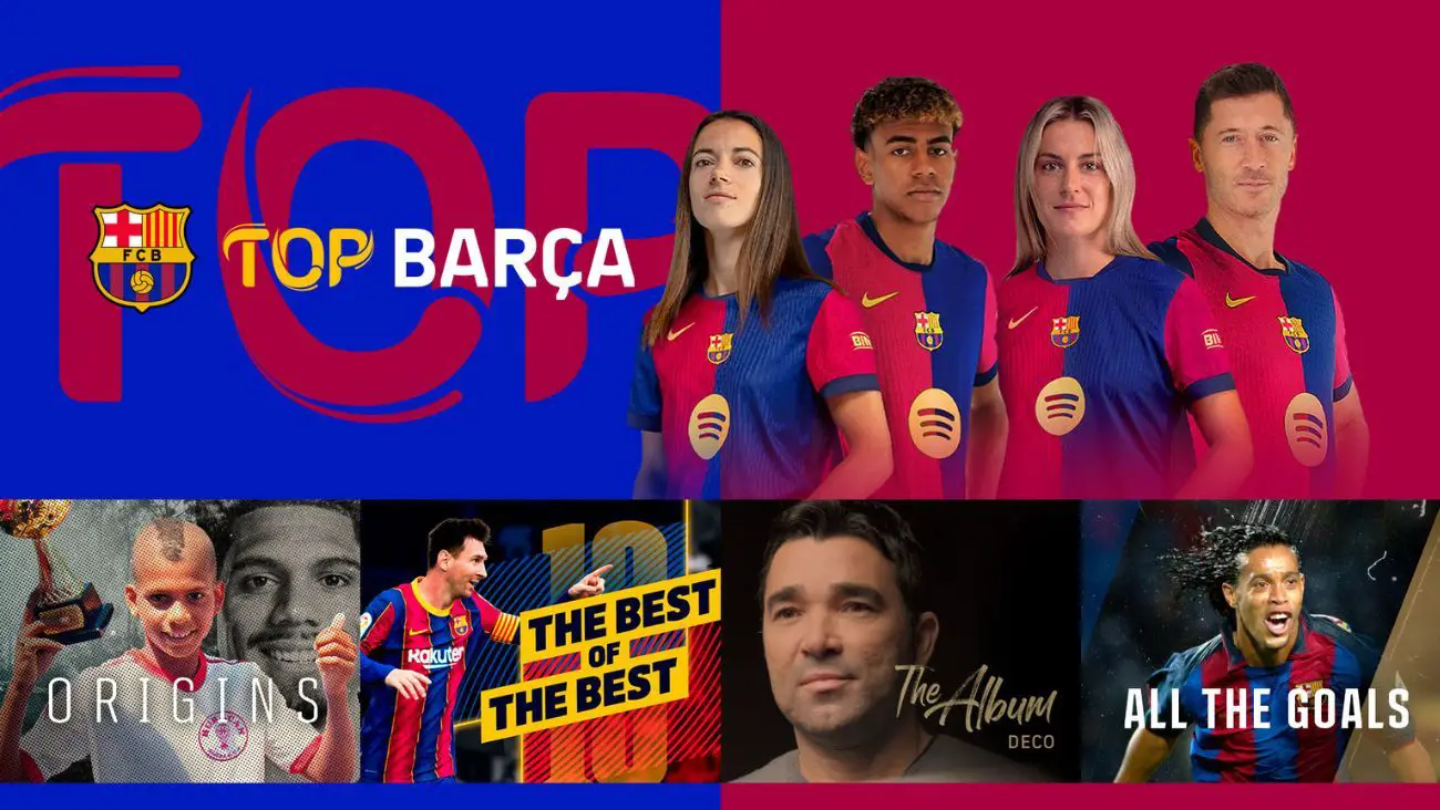 TOP BARÇA, la nueva plataforma de contenidos del FC Barcelona, auspiciada por Barça Studios