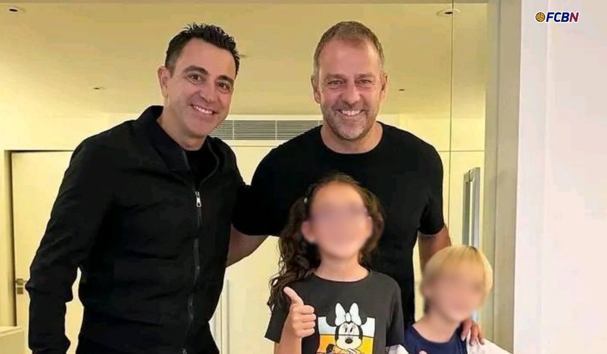 El viral encuentro entre Xavi Hernández y Hansi Flick