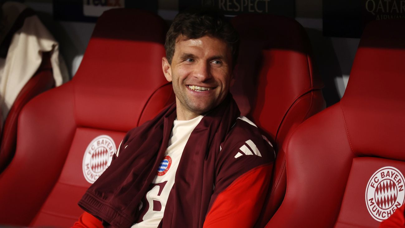 Thomas Muller en el duelo entre el Bayern Múnich y el Dinamo Zagreb en la UEFA Champions League 2024 25