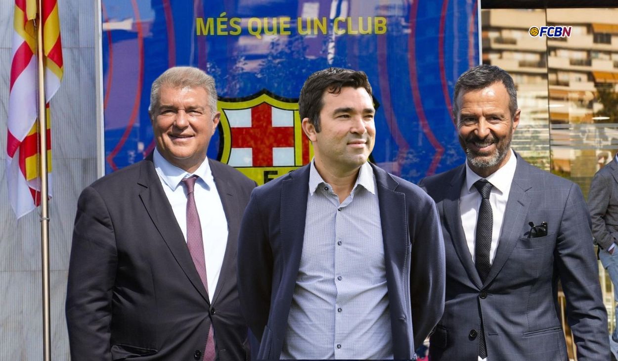 Reunión entre Joan Laporta, Deco y Jorge Mendes