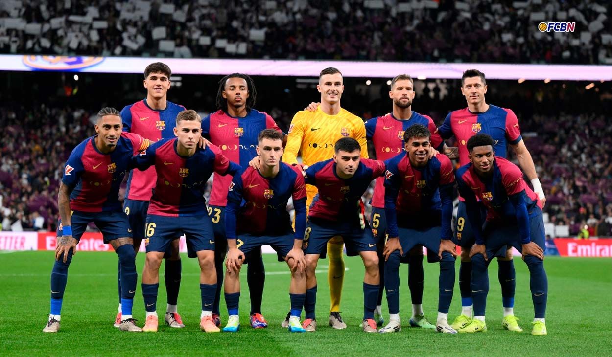 El once del Barça ante el Real Madrid (0-4)