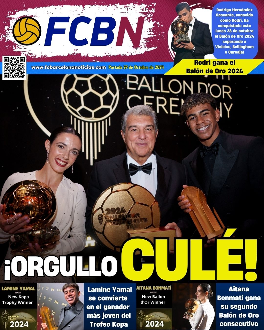 Portada FCBN martes 29 octubre 2024 Balón de Oro