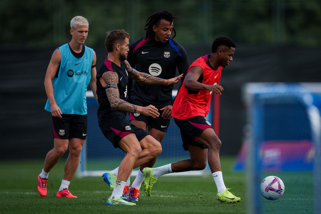 Dani Olmo, Koundé, Íñigo Martínez y Ansu Fati