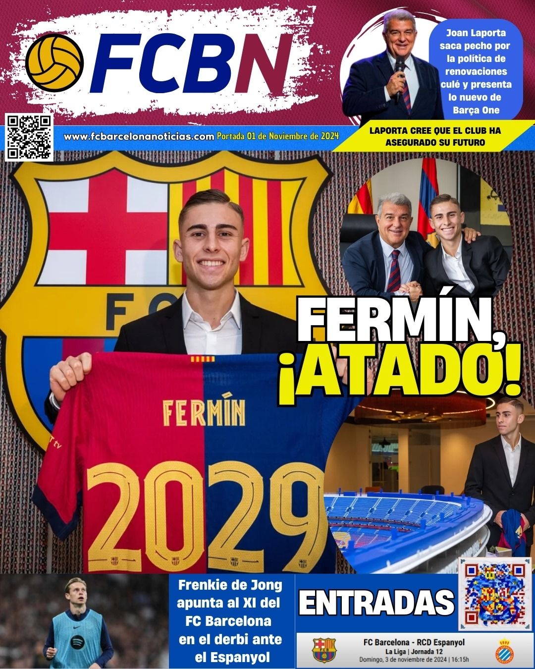 Portada de FCBN 1/11/2024: FERMÍN LÓPEZ ¡ATADO!