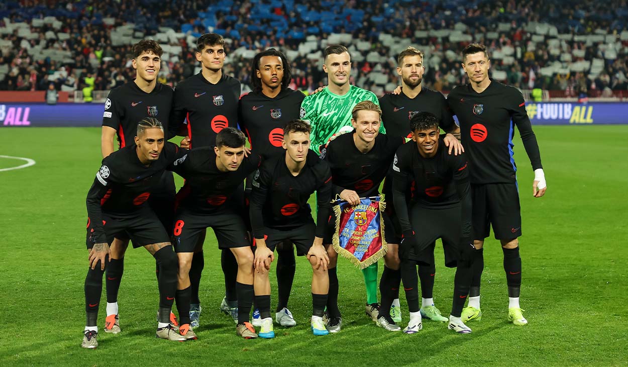 El once del Barça ante el Estrella Roja