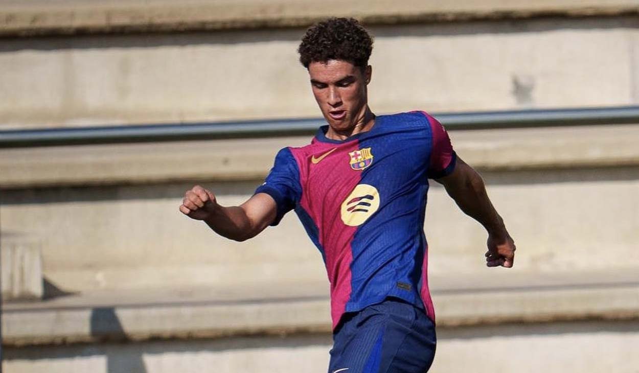 Noah Darvich en un partido con el Barça Atlètic