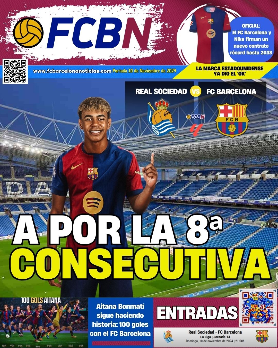 Portada de FCBN 10/11/2024: A POR LA 8ª CONSECUTIVA