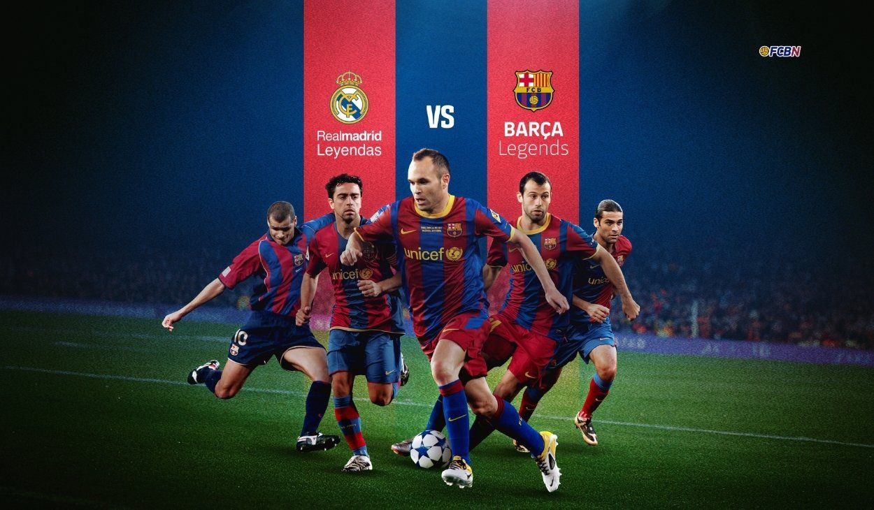 THE CLASSIC The Barca Legends with Iniesta and Xavi at the helm will face Real Madrid Leyendas