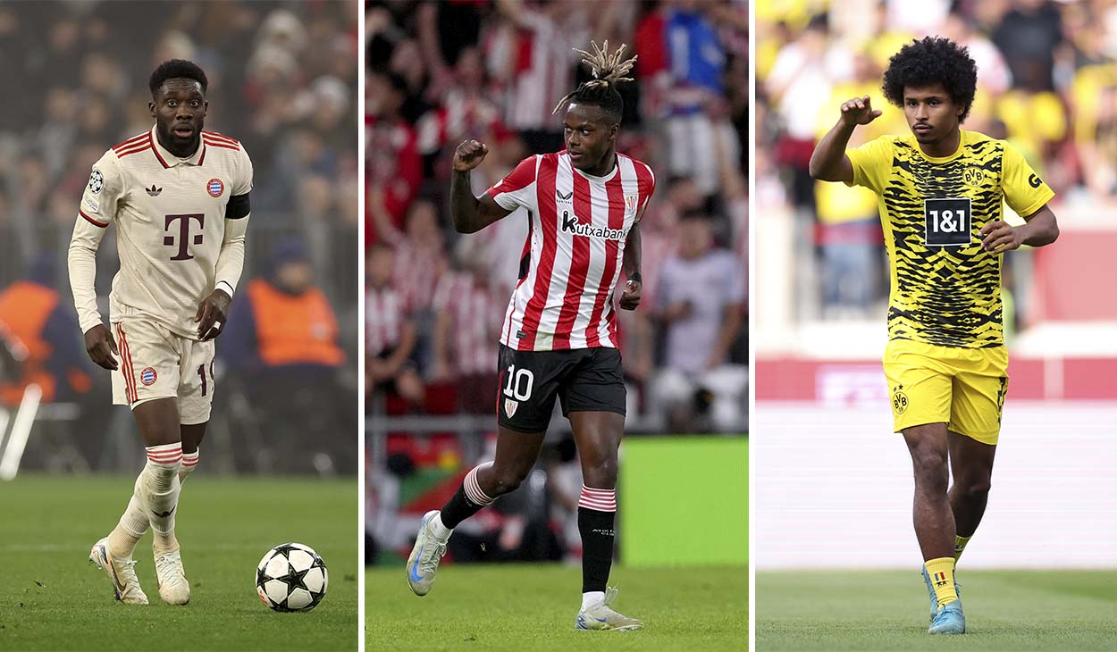 Alphonso Davies, Nico Williams y Karim Adeyemi, algunos de los nombres en el radar culé