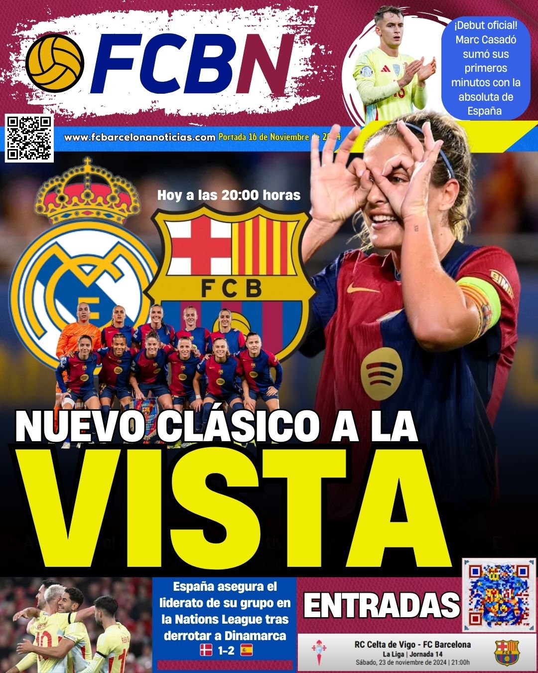 Portada de FCBN 16/11/2024: NUEVO CLÁSICO A LA VISTA